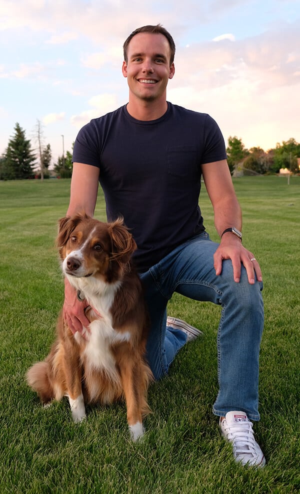 Dr. Matthew Lee with his dog | Dentist in Greeley, CO